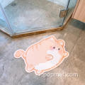 맞춤형 디자인 귀여운 고양이 인쇄 고무 목욕 매트